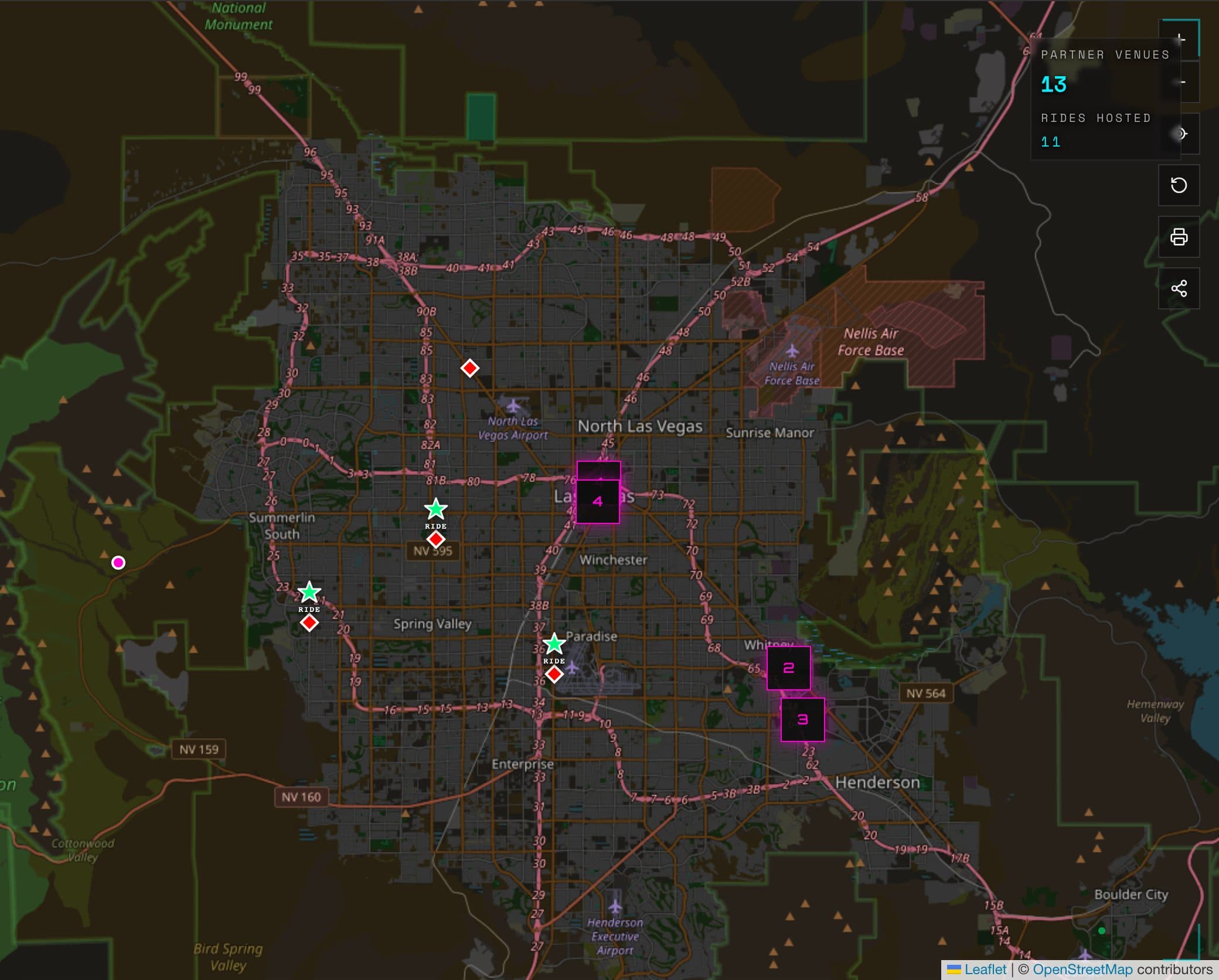 Preview of the Two Wheel Events discovery map