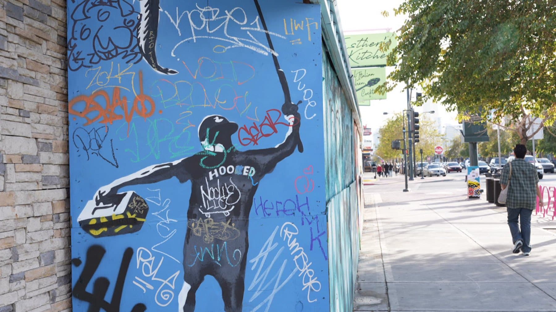 A street-art mural in the Las Vegas Arts District